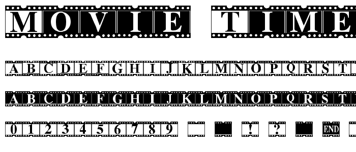 Movie Times font